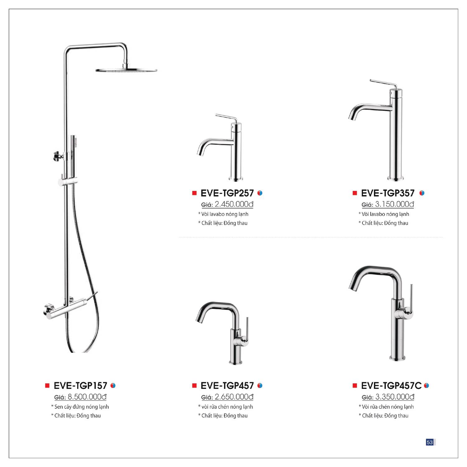Thiết bị vệ sinh EVEREST Catalogue và Bảng giá mới nhất 2025 /Page 53